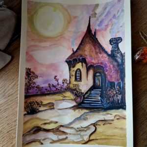 Illustration originale « La cabane Rose »