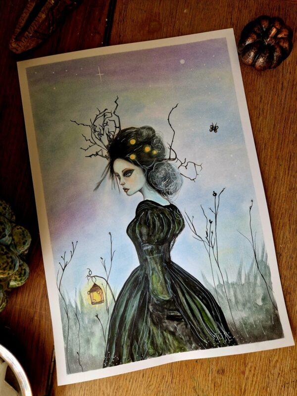Illustration originale "L'esprit du bleuet"