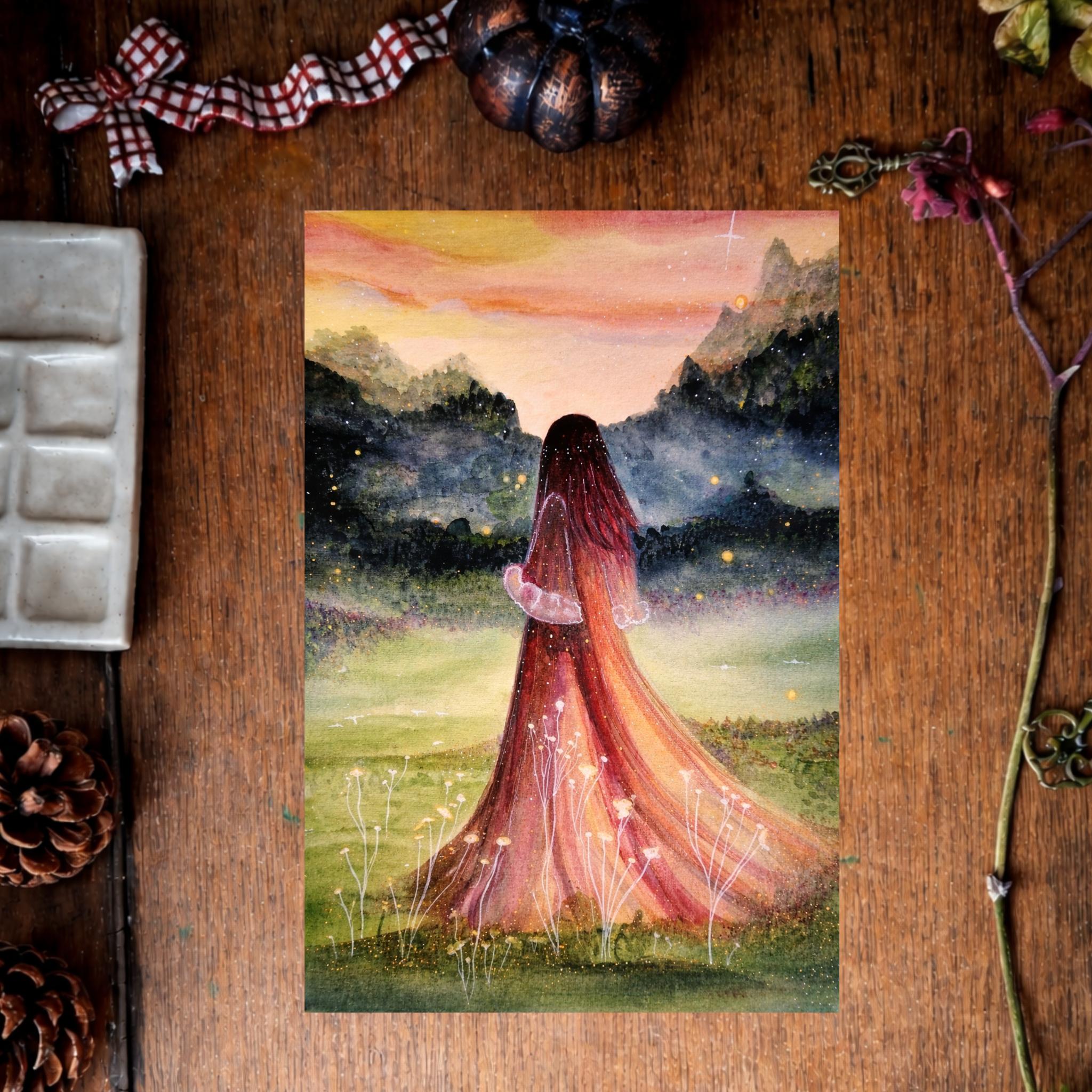 Illustration “L’Intuitive”, univers symbolique lié à l’intuition et à la perception intérieure