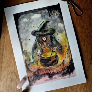 Illustration originale "Sort de lune"