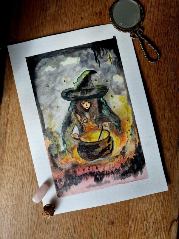 Illustration originale "Sort de lune"