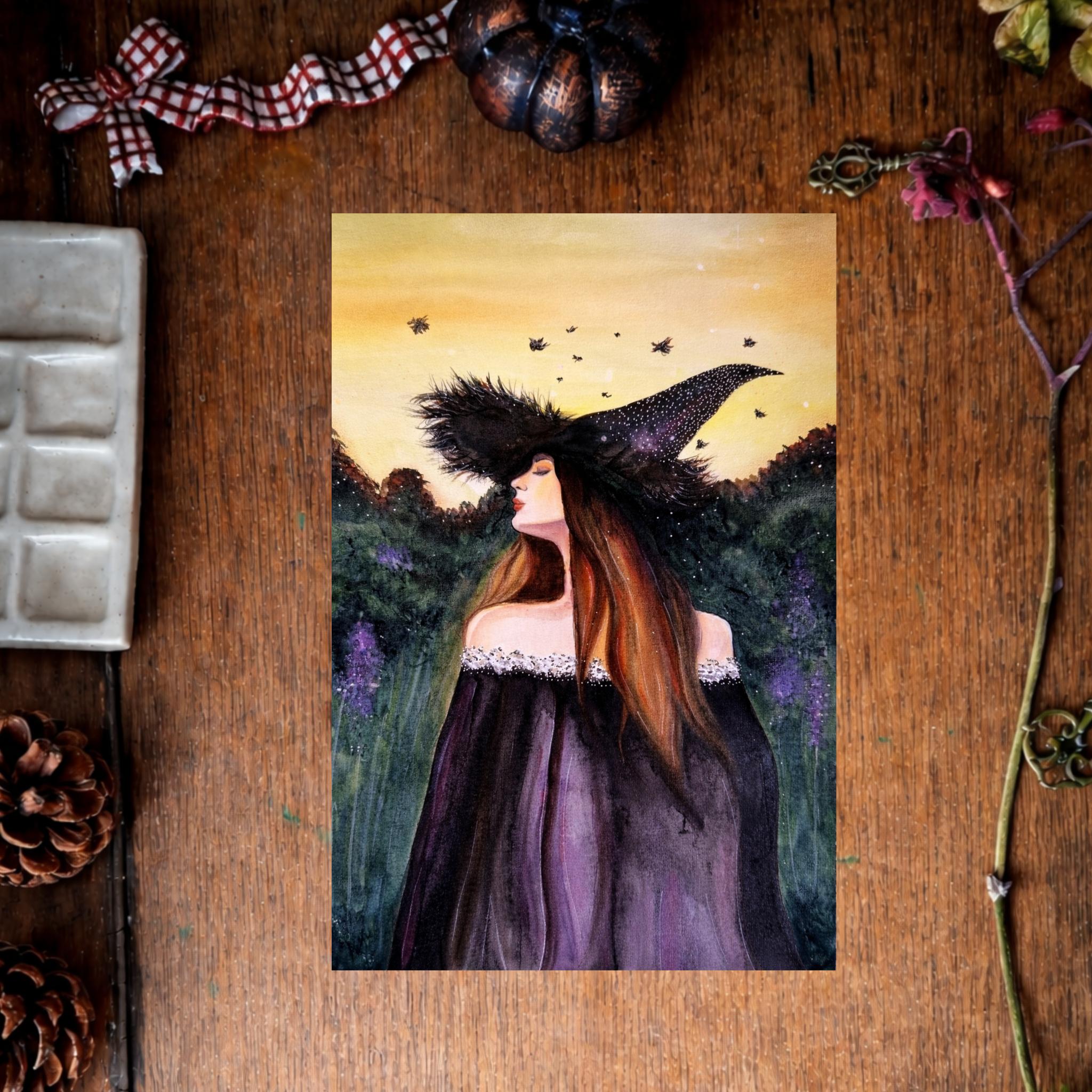 Illustration “La Médium”, figure féminine dans un univers lié à l’intuition et à la perception