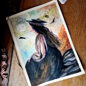 Illustration originale « Elle qui revient avec le vent »