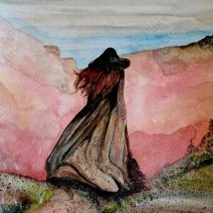 Illustration originale « La Voyageuse »