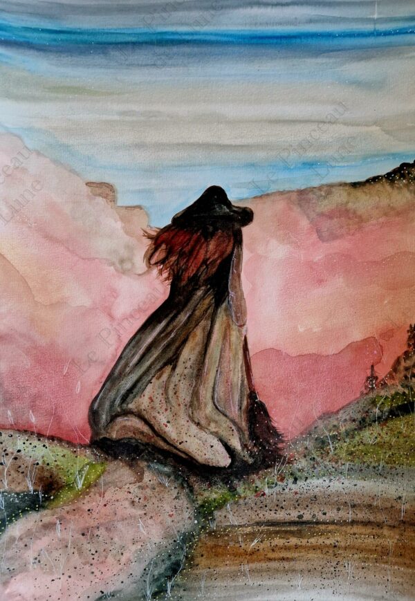 Illustration originale "La Voyageuse" – Image 2