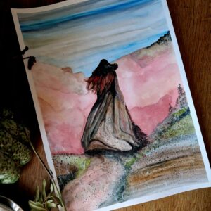 Illustration originale « La Voyageuse »