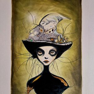 Illustration originale « Sorcière d’or »