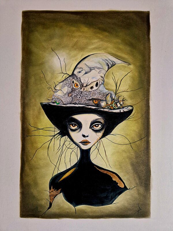 Illustration originale "Sorcière d'or" – Image 2