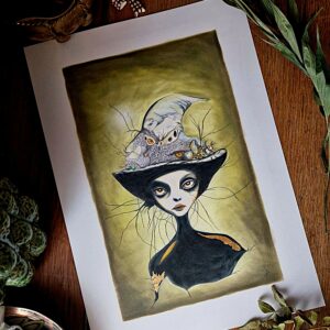 Illustration originale « Sorcière d’or »