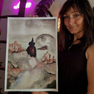Illustration originale « La traversée du voile »