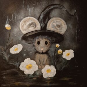 Toile(70cm x 70cm) « Sourcière Marguerite »