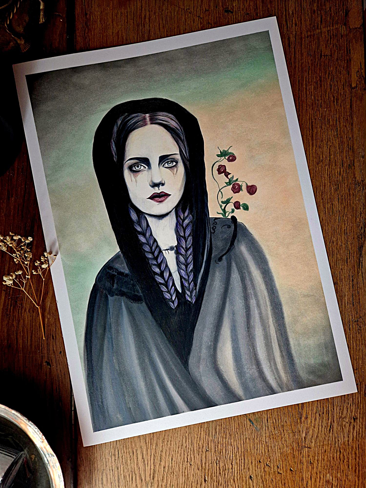 Illustration originale "La Gardienne des Vœux"