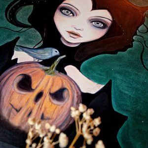 Illustration originale « Sorcière Roche-Ocre »