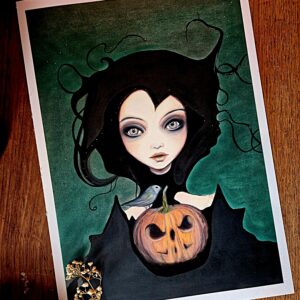 Illustration originale "Sorcière Roche-Ocre"