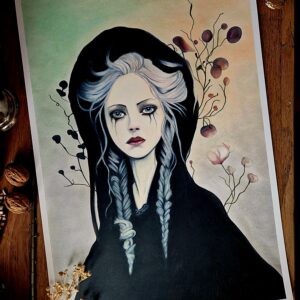 Illustration originale « La veilleuse aux trois bougies »