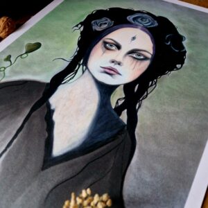 Illustration originale « La tisseuse »