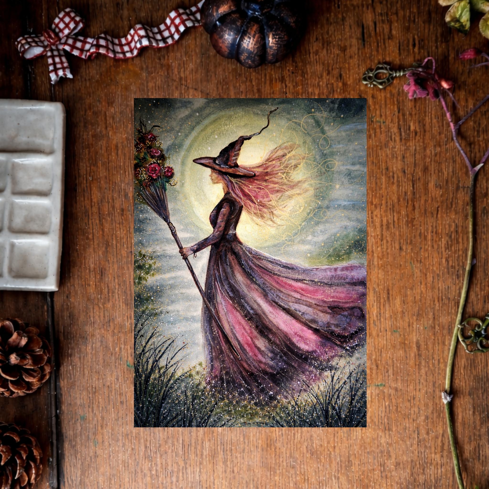 Illustration “L’Héritière des Savoirs”, figure féminine dans un univers symbolique lié aux ancêtres et aux savoirs anciens