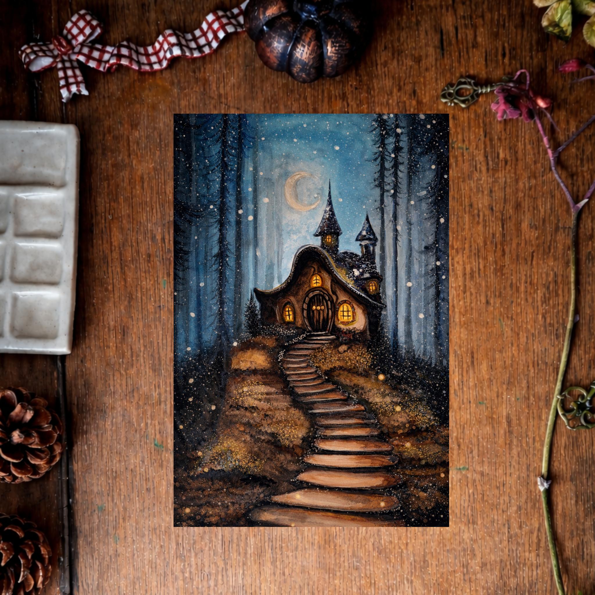 Illustration “Une Nuit Étoilée”, univers nocturne avec un ciel rempli d’étoiles