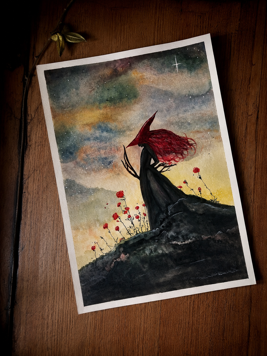 illustration originale instinct aquarelle intuition force interieure A3